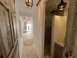 Rustic hallway with lantern at Casa Aduar 22 Marbella Old Town